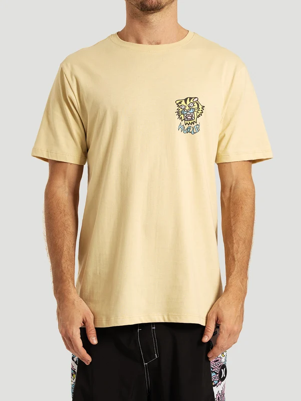 Camiseta Manga Curta Bege Hurley x Etam Tiger M / Bege