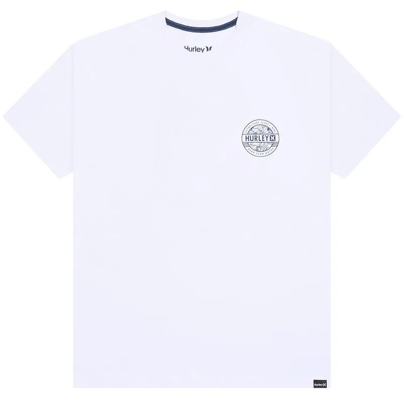 Camiseta Hurley Sticker Oversize SM26 Masculina Branco 3G / branco