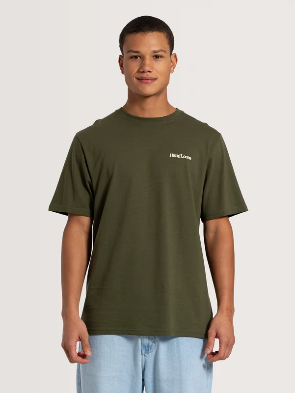 Camiseta Especial Verde Militar Hang Loose Soul M / VERDE MILITAR