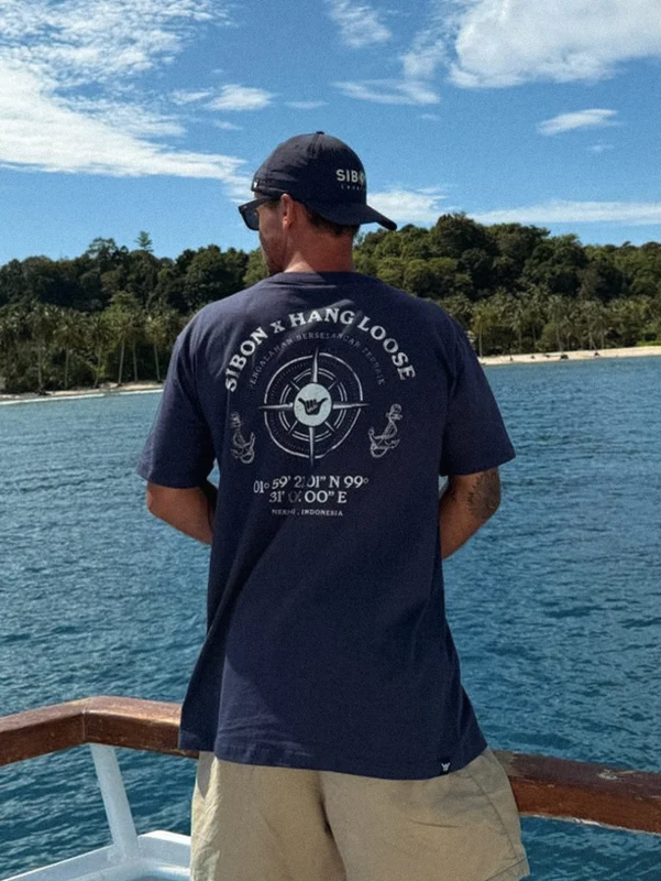 Camiseta Marinho Sibon X Hang Loose GG2 / MARINHO