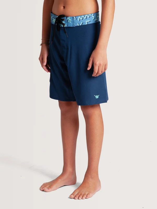 Boardshorts Hang Loose Juvenil Summer Kids Collection 14 / AZUL