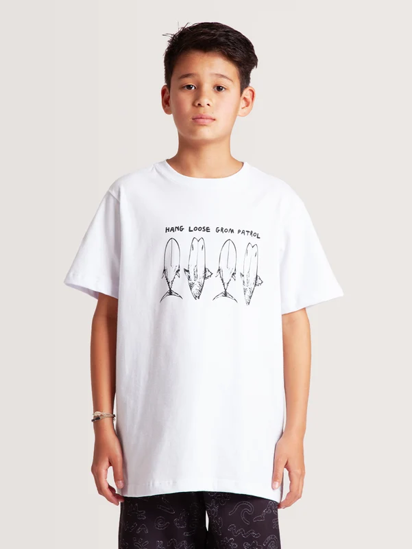 Camiseta Hang Loose Juvenil Surfish Kids Collection 12 / Branco