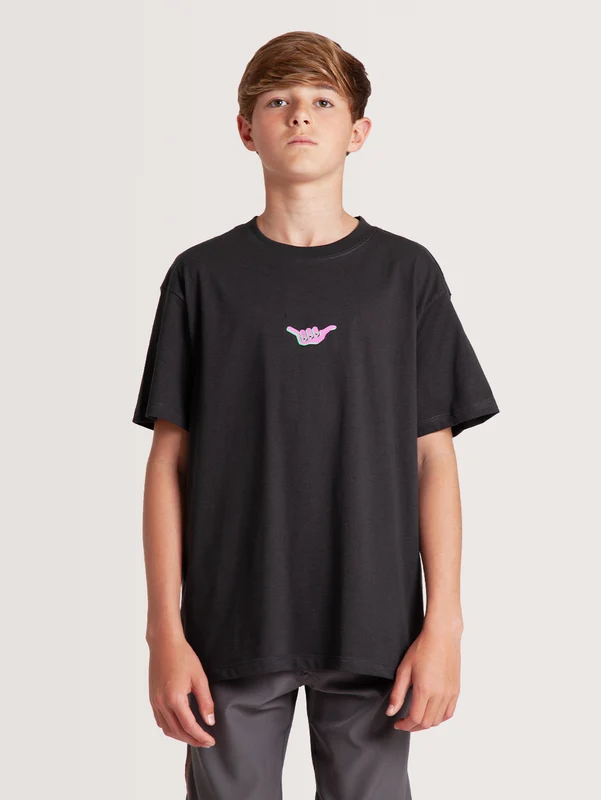 Camiseta Especial Hang Loose Juvenil Slime Kids Collection 10 / Preto