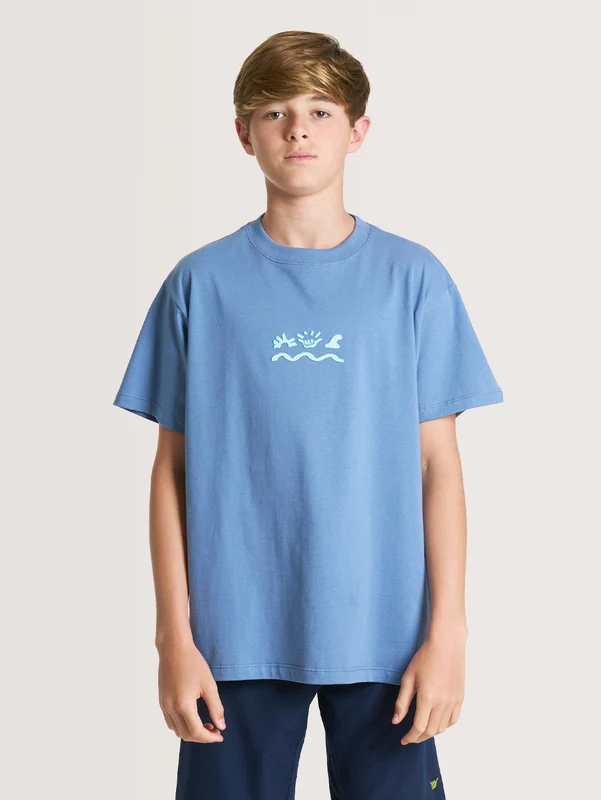 Camiseta Especial Hang Loose Juvenil Bright 10 / AZUL