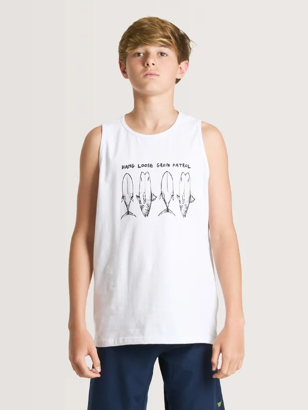 Regata Hang Loose Juvenil Surfish Kids Collection 14 / Branco