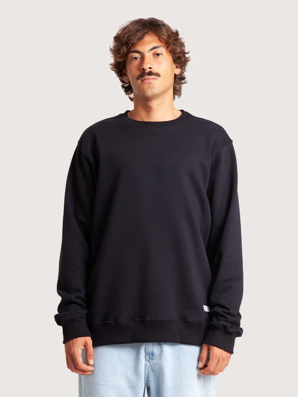 Moletom Careca Preto Hang Loose Label M / Preto
