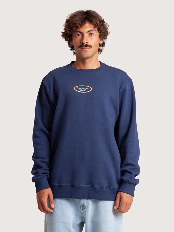 Moletom Careca Azul Marinho Hang Loose Retro G / AZUL MARINHO