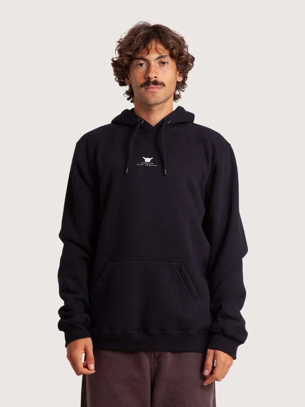 Moletom Canguru Preto Hang Loose Clean G / Preto
