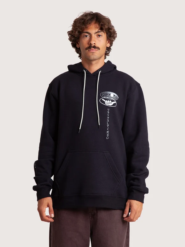 Moletom Canguru Preto Hang Loose Astor GG / PRETO