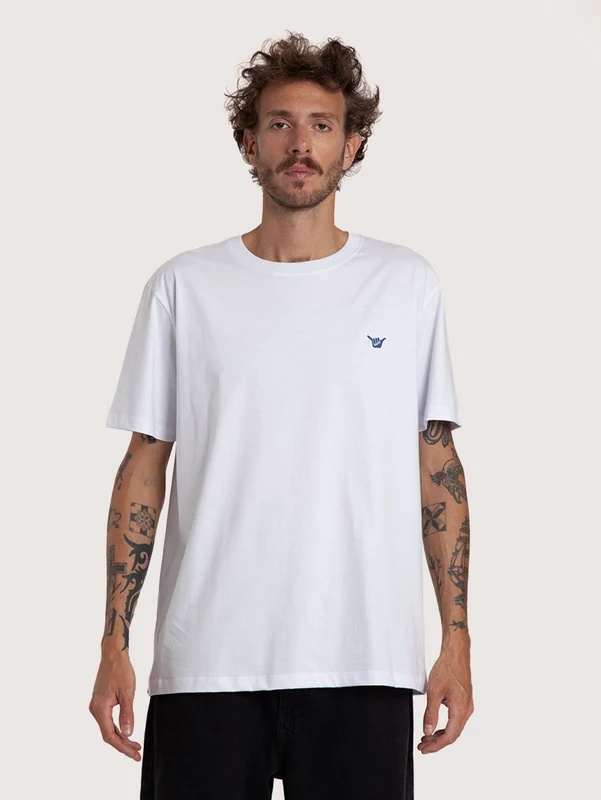 Camiseta Manga Curta Branca Hang Loose Logo M / Branco