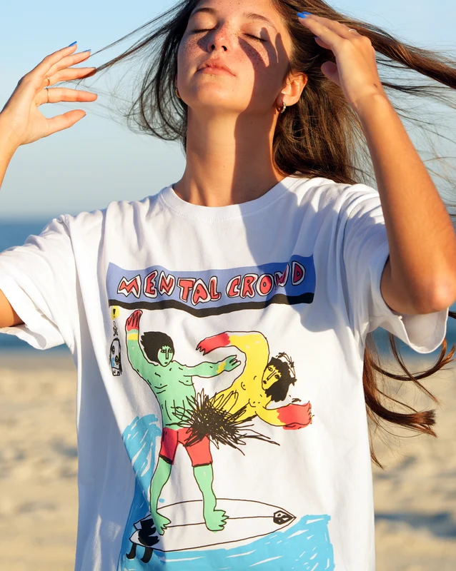 Camiseta Especial Volcom FA x Alucinandinho Mental Crowd Branca M / BRANCO