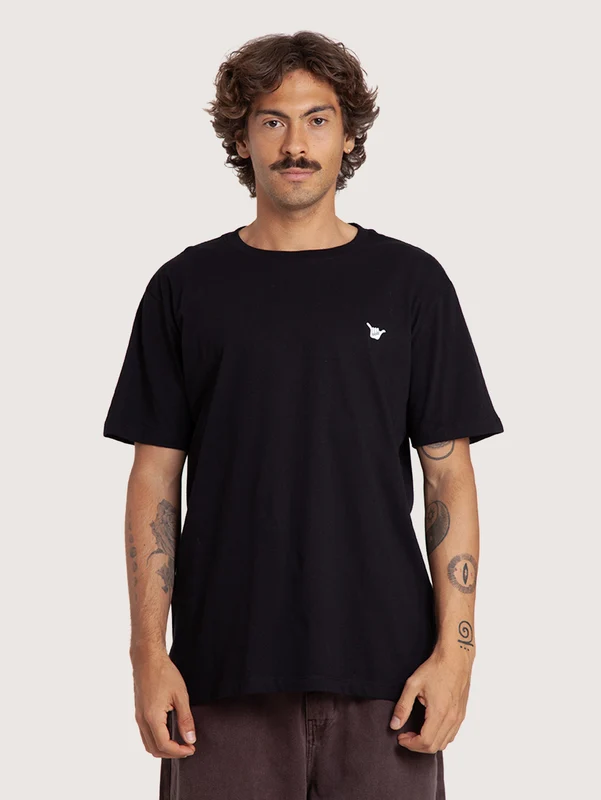 Camiseta Preta Hang Loose Logo M / PRETO
