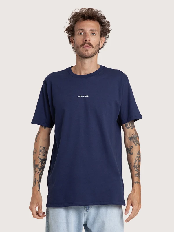 Camiseta Manga Curta Azul Marinho Masculina Hang Loose Craig GG / AZUL MARINHO