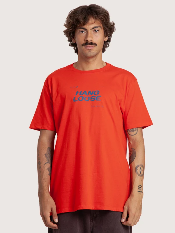 Camiseta Vermelha Hang Loose VHS GG / VERMELHA