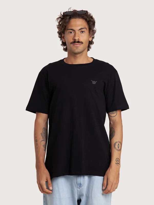 Camiseta Preta Hang Loose Apple P / PRETO
