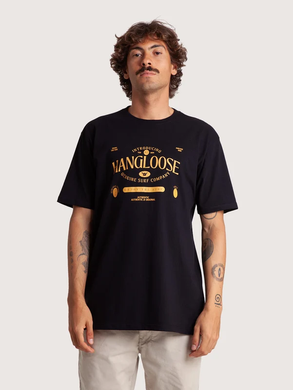 Camiseta Manga Curta Preta Masculina Hang Loose Redlabel M / Preto