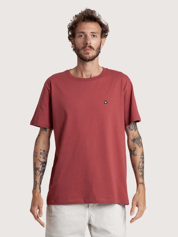 Camiseta Manga Curta Bordô Hang Loose Mini M / Bordo