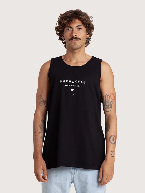 Regata Preto Hang Loose Shake It M / PRETO