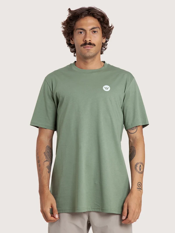 Camiseta Manga Curta Verde Hang Loose Sentence M / VERDE