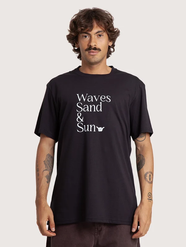 Camiseta Preta Especial Hang Loose Paradise GG / PRETO