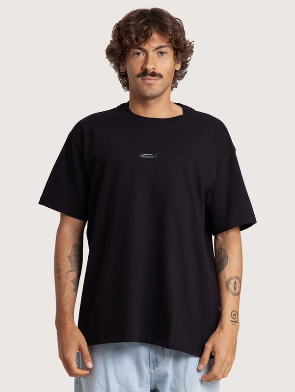 Camiseta Manga Curta Preta Hang Loose Label G / Preto