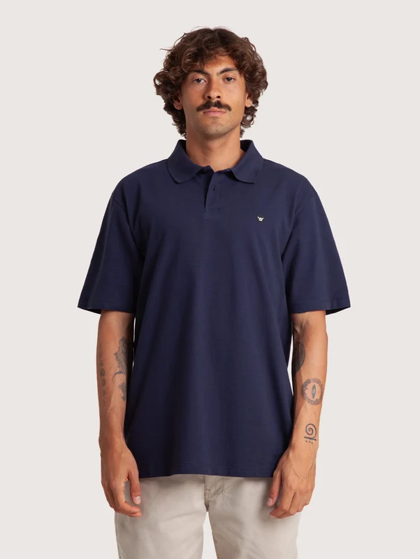 Camisa Polo Hang Loose Basic Azul Marinho P / AZUL MARINHO