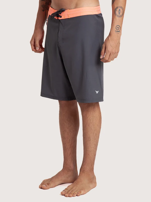 Boardshorts 19” Cinza Hang Loose Block 40 / Cinza