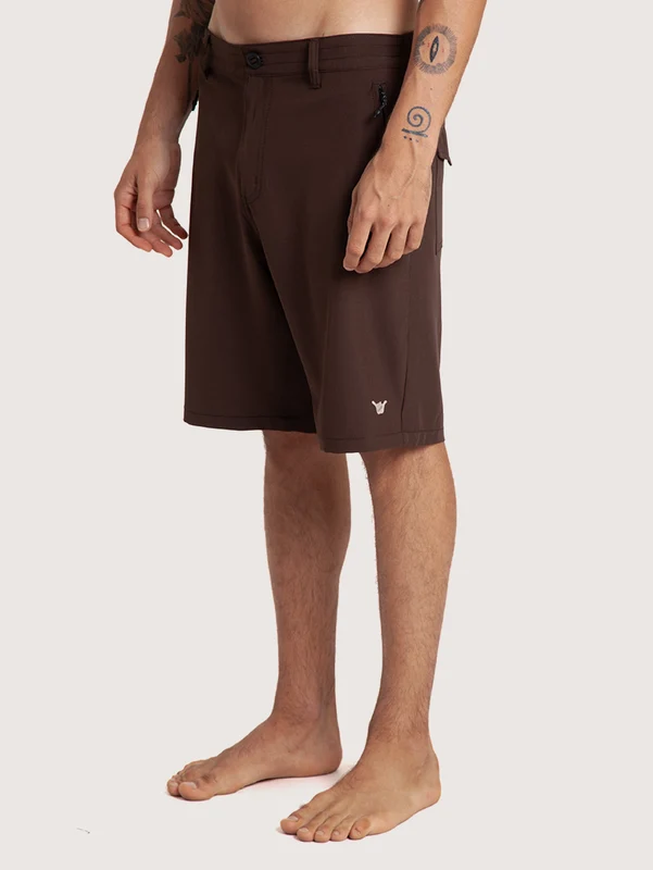 Bermuda Híbrida Importada Hang Loose Core Marrom 46 / Marrom