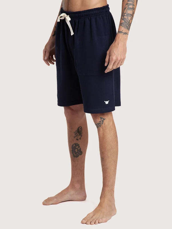 Bermuda Moletom Hang Loose Pocket Azul Marinho GG / AZUL MARINHO