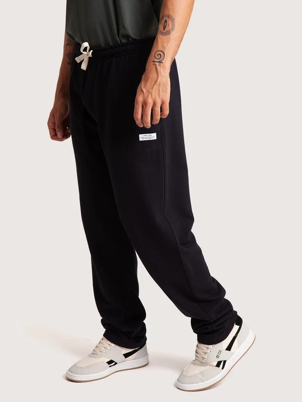 Calça Moletom Preta Hang Loose Pocket GG / Preto