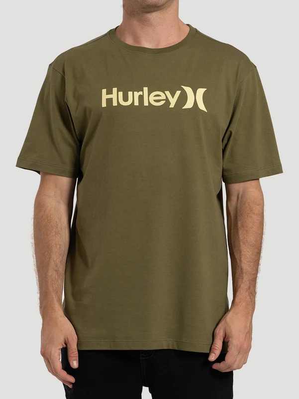 Camiseta Manga Curta Hurley O&O Verde Militar GG / Verde