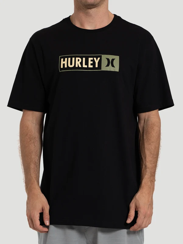 Camiseta Manga Curta Hurley Track Preta GG / Preto