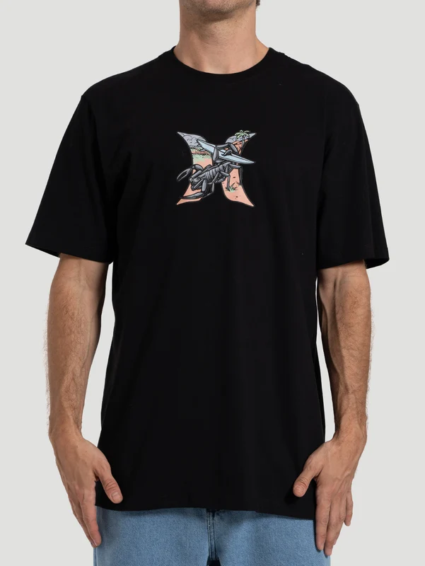 Camiseta Manga Curta Hurley Scorpion Preta M / Preto