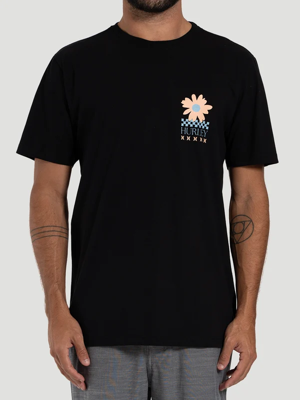 Camiseta Manga Curta Hurley New Flower Preta P / Preto
