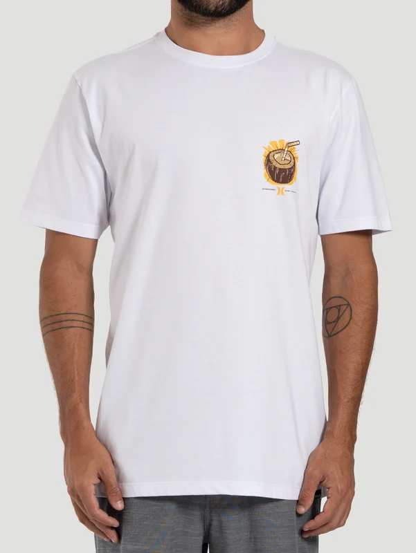 Camiseta Manga Curta Hurley Coconut Branca GG / Branco