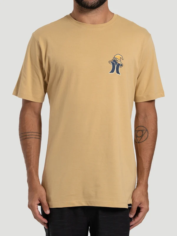 Camiseta Masculina Hurley Swells Bege GG / Bege