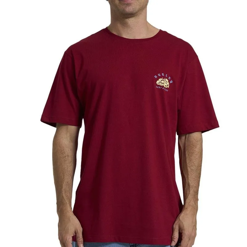 Camiseta Hurley Sea Monster WT26 Masculina Vinho G / vermeho