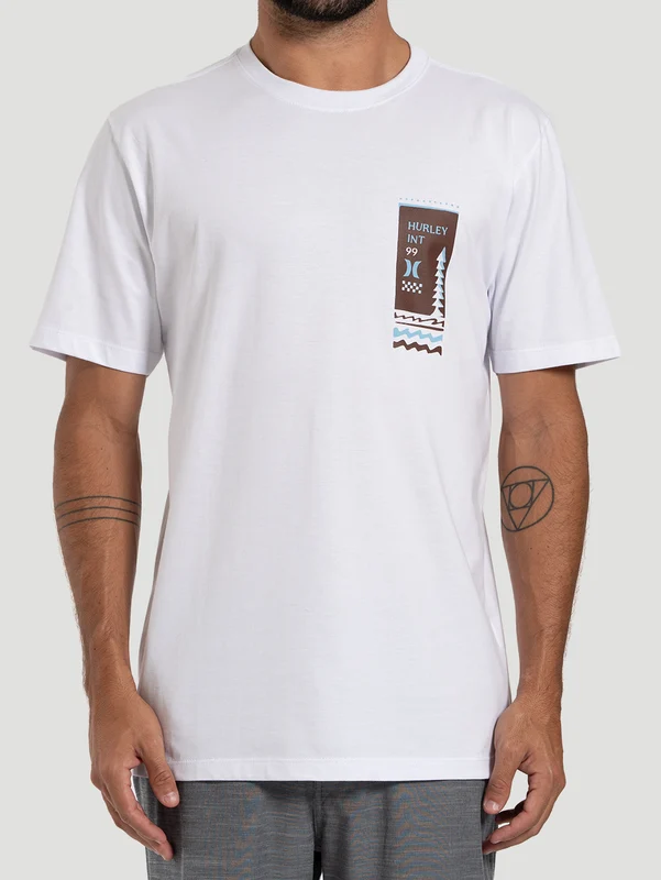 Camiseta Manga Curta Hurley Selo Branca M / Branco