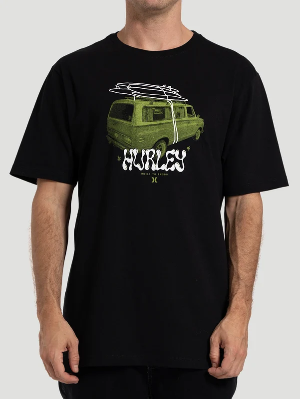 Camiseta Masculina Manga Curta Hurley Travel Preta M / Preto