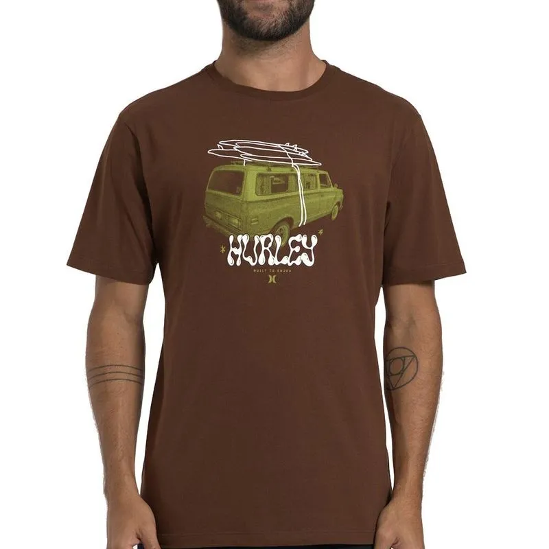 Camiseta Hurley Travel WT26 Masculina Marrom P / marrom