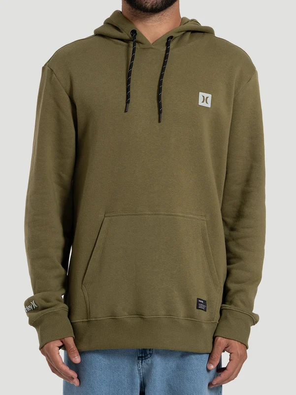 Moletom Canguru Hurley Mini Icon II Felpado 250g Militar G / MILITAR