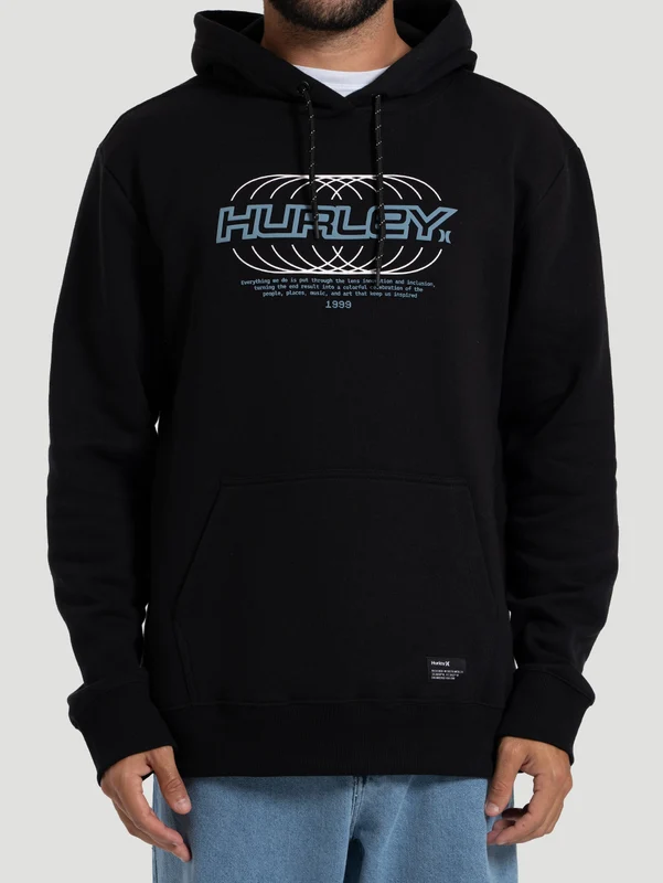 Moletom Canguru Hurley Nine Nine Preto M / Preto