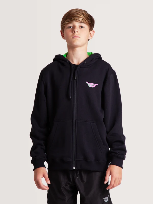 Moletom Canguru Hang Loose Juvenil Slime Kids Collection 08 / PRETO