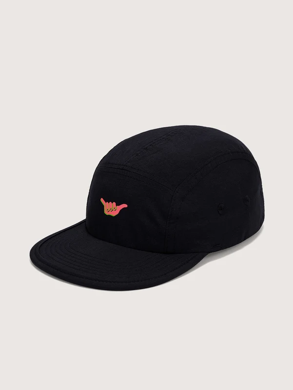 Boné Aba Reta Preto Hang Loose Retro Five Panel UN / PRETO