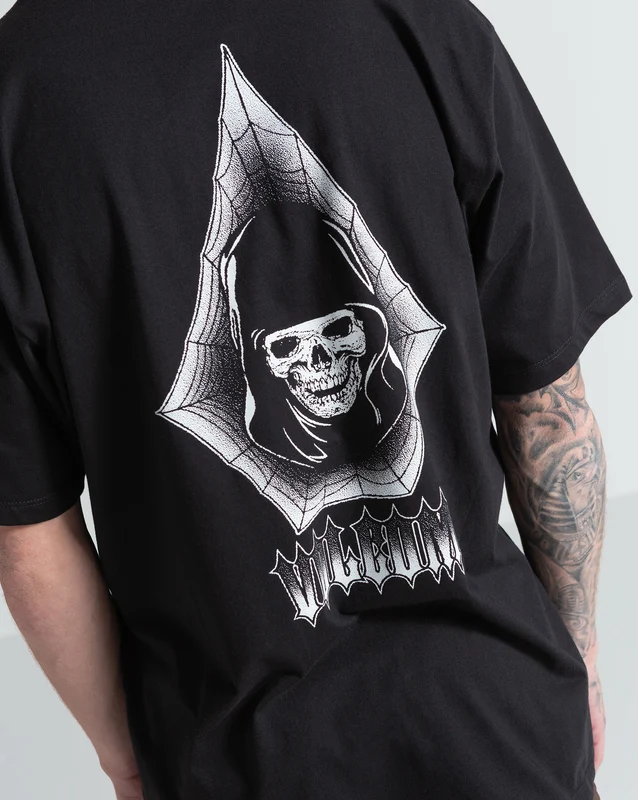 Camiseta Regular Volcom Gamma Doom Preta M / Preto