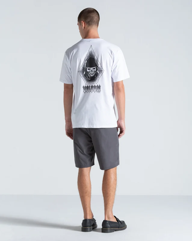 Camiseta Regular Volcom Gamma Doom Branca P / Branco