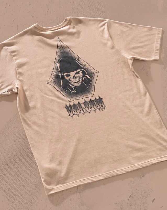 Camiseta Regular Volcom Gamma Doom Bege P / Bege