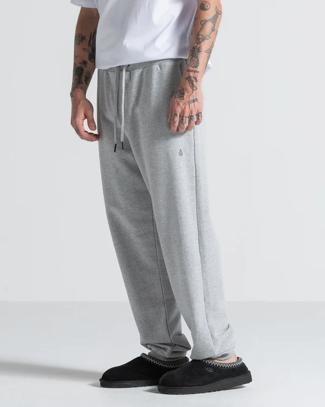 Calça de Moletom Volcom Single Stone Mescla Cinza GG / Mescla Cinza