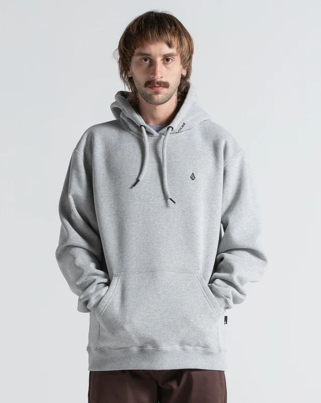Moletom Canguru Volcom Single Stone Mescla Cinza M / Mescla Cinza