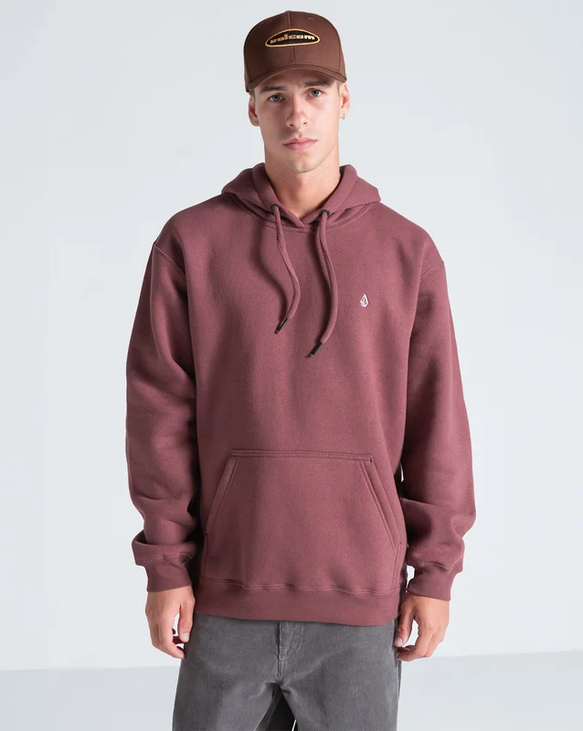 Moletom Canguru Volcom Single Stone Bordô GG / Bordo